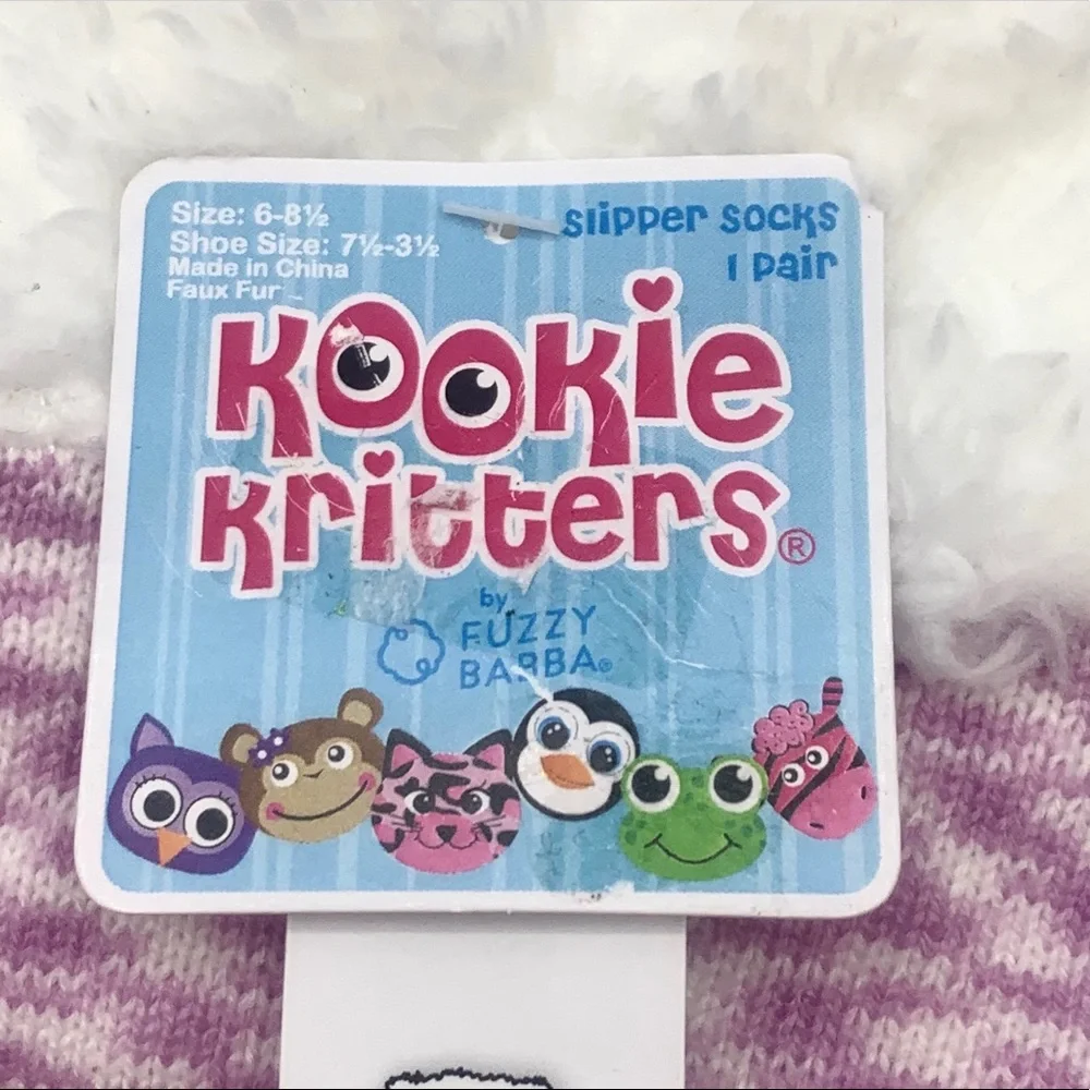 NWT Kookie Kritters Fox Slipper Socks Toddler  7.5 - 3.5